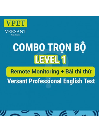 Professional English Test + Practice test LV1 (Trọn bộ VPET Thi tại nhà có giám thị từ xa + Thi thử LV1)