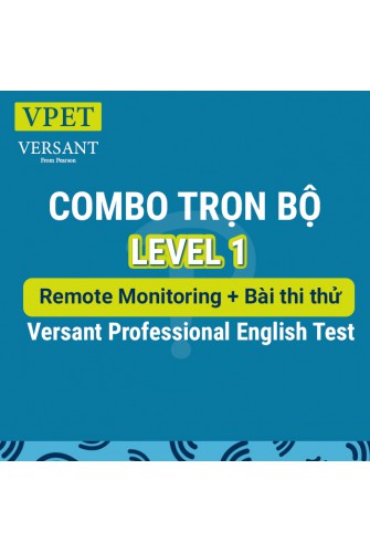 Professional English Test + Practice test LV1 (Trọn bộ VPET Thi tại nhà có giám thị từ xa + Thi thử LV1)