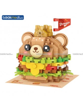 Đồ Chơi Lắp Ráp Mô Hình Măm Măm Bánh Hamburger Hãng Loz