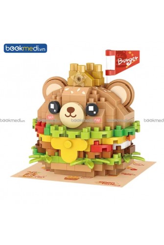 Đồ Chơi Lắp Ráp Mô Hình Măm Măm Bánh Hamburger Hãng Loz