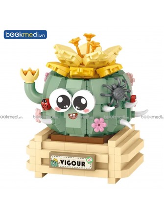 Đồ Chơi Lắp Ráp Mô Hình Chậu Hoa Xương Rồng (Cactus) Hãng Loz