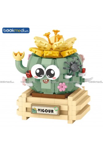 Đồ Chơi Lắp Ráp Mô Hình Chậu Hoa Xương Rồng (Cactus) Hãng Loz