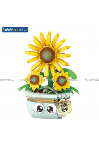 Đồ Chơi Lắp Ráp Mô Hình Chậu Hoa Hướng Dương (Sunflower) Hãng Loz