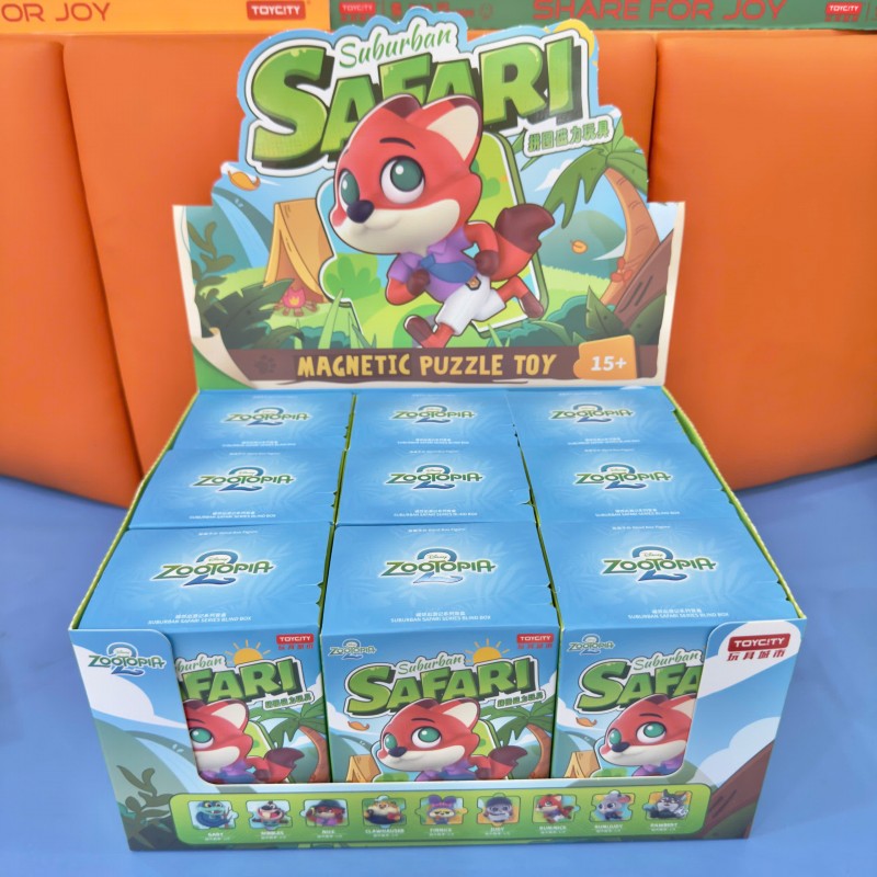 Hộp mù nam châm Disney Zootopia 2 Series Suburban Safari Magnetic Toy (Blind Box) - Full 9 nhân vật