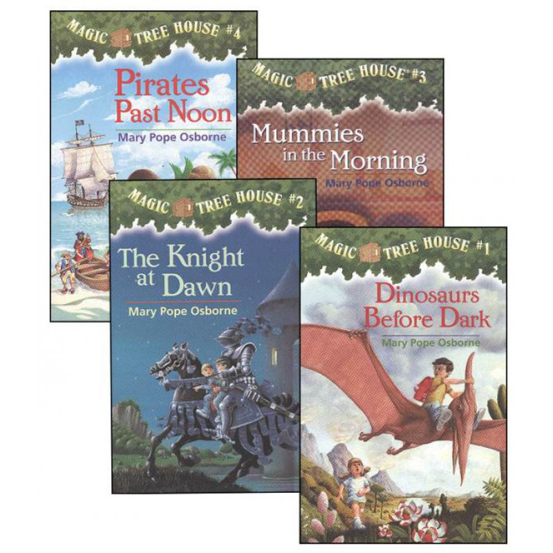 Magic Tree House Boxed Set, Books 1-4: Dinosaurs Before Dark, the Knight At Dawn, Mummies In the Morning, and Pirates Past Noon
