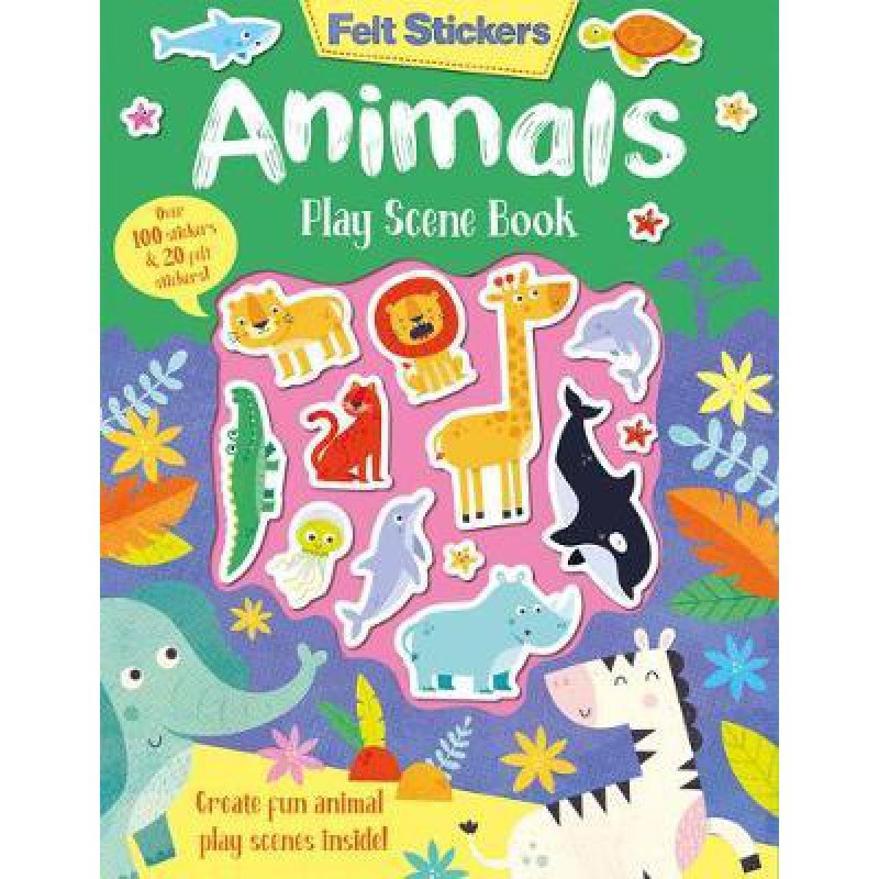 Felt Stickers Animals Play Scene Book 