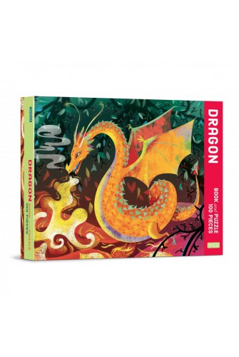 Book & Giant Puzzle - Dragons - 100 Pieces