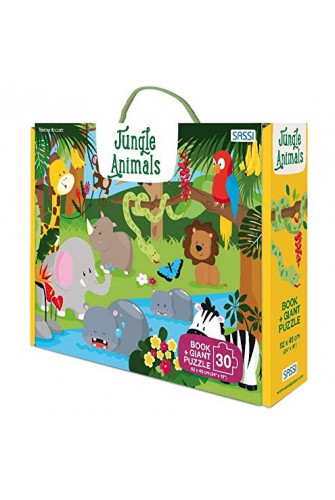 Giant Puzzle And Book - Jungle Animals - N.E. 2020
