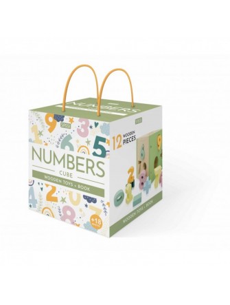 WOODEN TOYS AND BOOK - NUMBERS