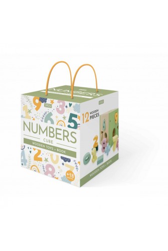 WOODEN TOYS AND BOOK - NUMBERS