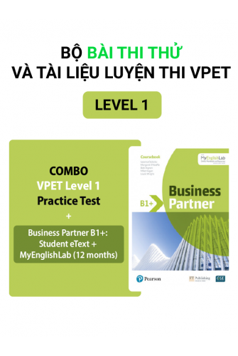Trọn bộ VPET Thi thử LV1 + Ebook Business Partner B1+