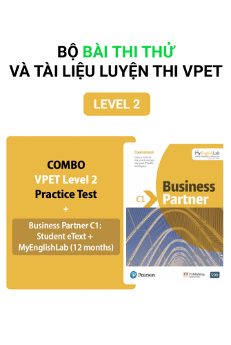 Trọn bộ VPET Thi thử LV2 + Ebook Business Partner C1