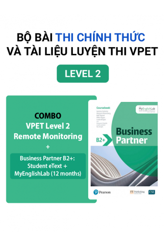 Trọn bộ VPET Thi tại nhà có giám thị từ xa LV2 + Ebook Business Partner B2+
