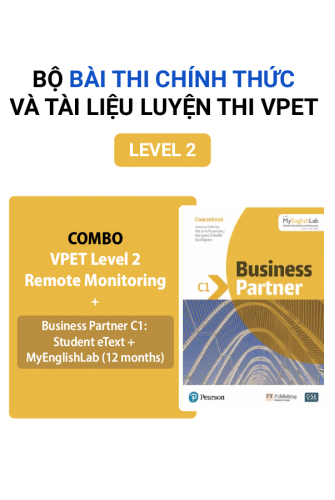 Trọn bộ VPET Thi tại nhà có giám thị từ xa LV2 + Ebook Business Partner C1